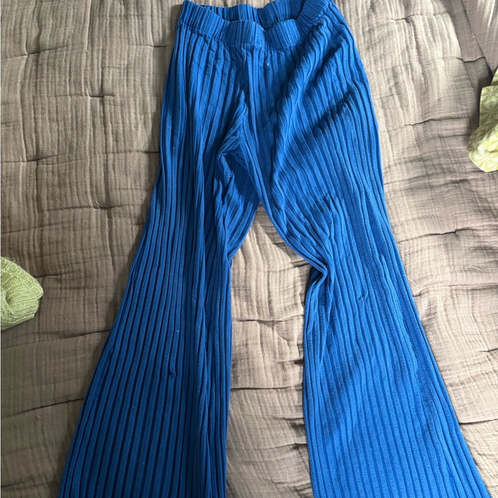 Simon Miller Electric Blue Ribbed Pants